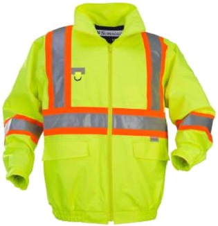 High Visibility Bomber Jacket with Orange Contrasting 3M Reflective Material